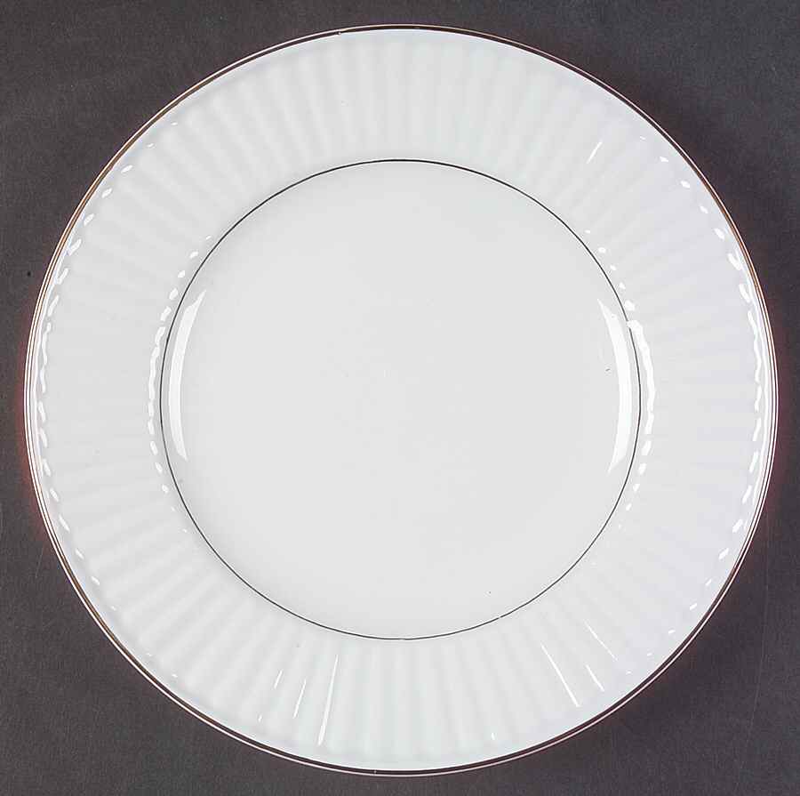 Claremont Gold (White Background) Salad Plate by Gibson Designs-1