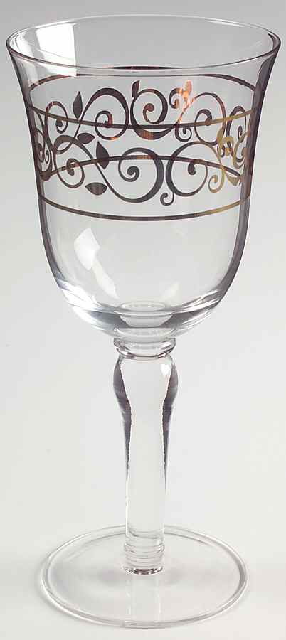 Claremont Gold (White Background) 16 Oz Glassware Goblet by Gibson Designs-1