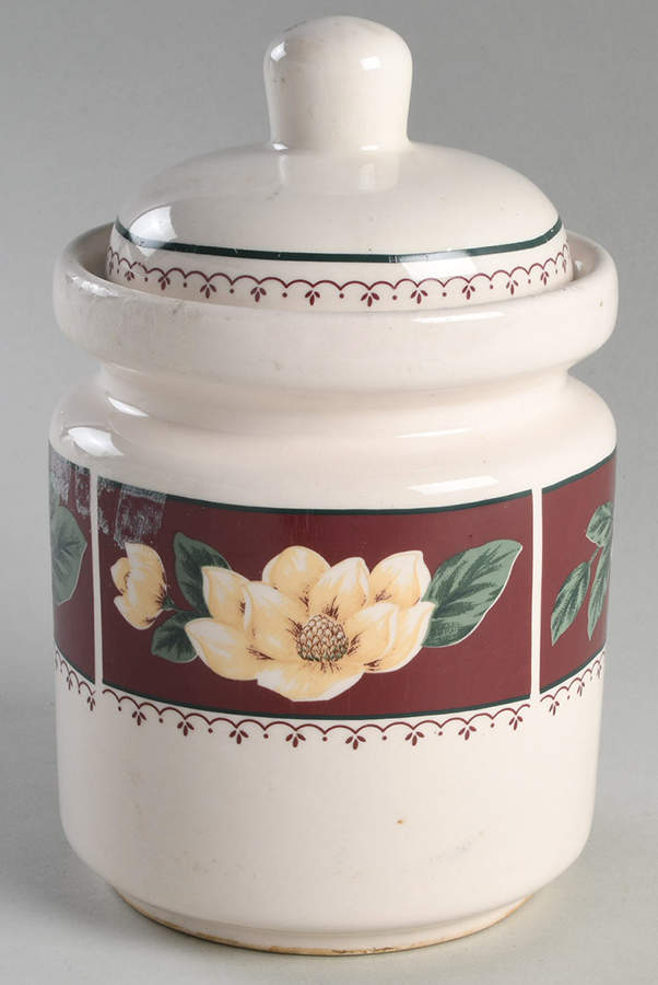 Magnolia Bloom Medium Canister & Lid by Gibson Designs-1