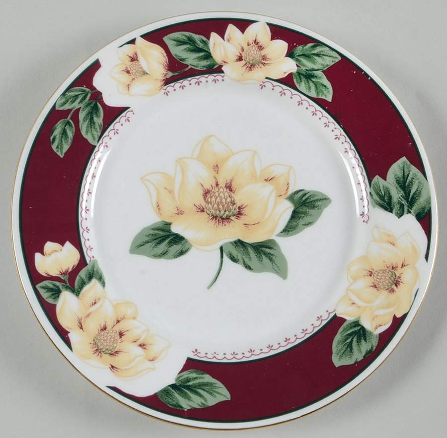 Magnolia Bloom Salad Plate by Gibson Designs-1
