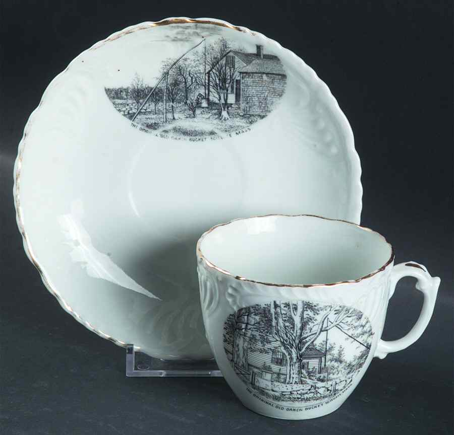 The Original Old Oaken Bucket Flat Cup & Saucer Set by Germany-1