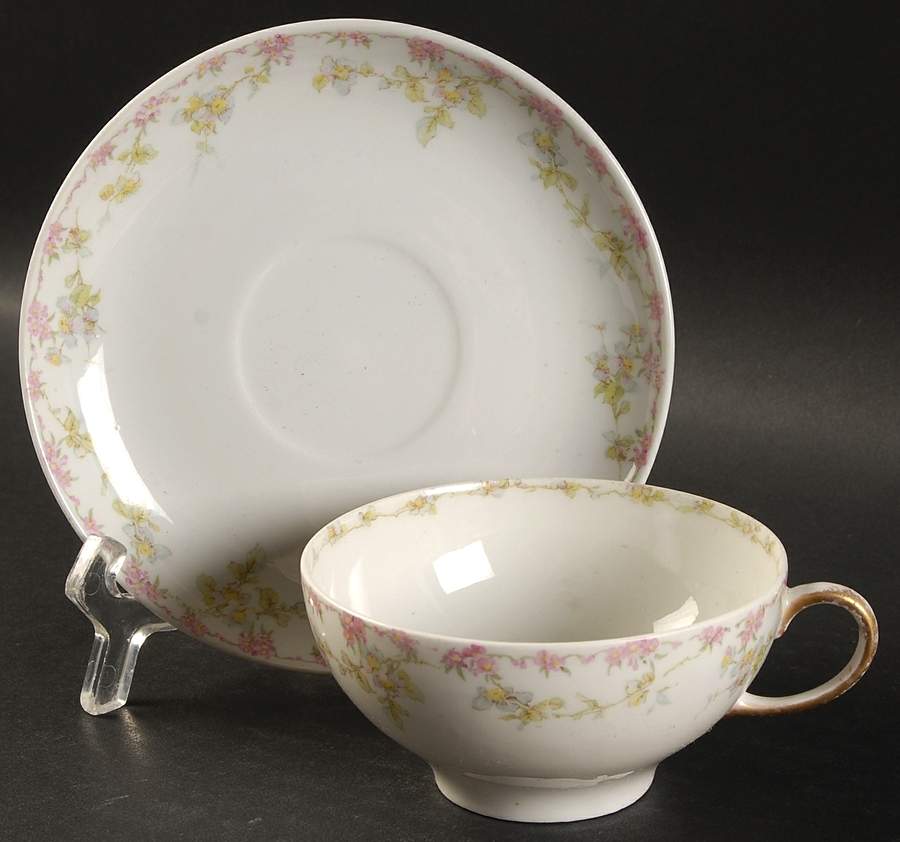 GUE488 Flat Cup & Saucer Set by WM Guerin-1