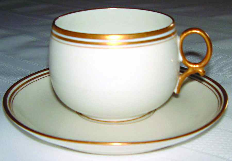 GUE489 Flat Cup & Saucer Set by WM Guerin-1