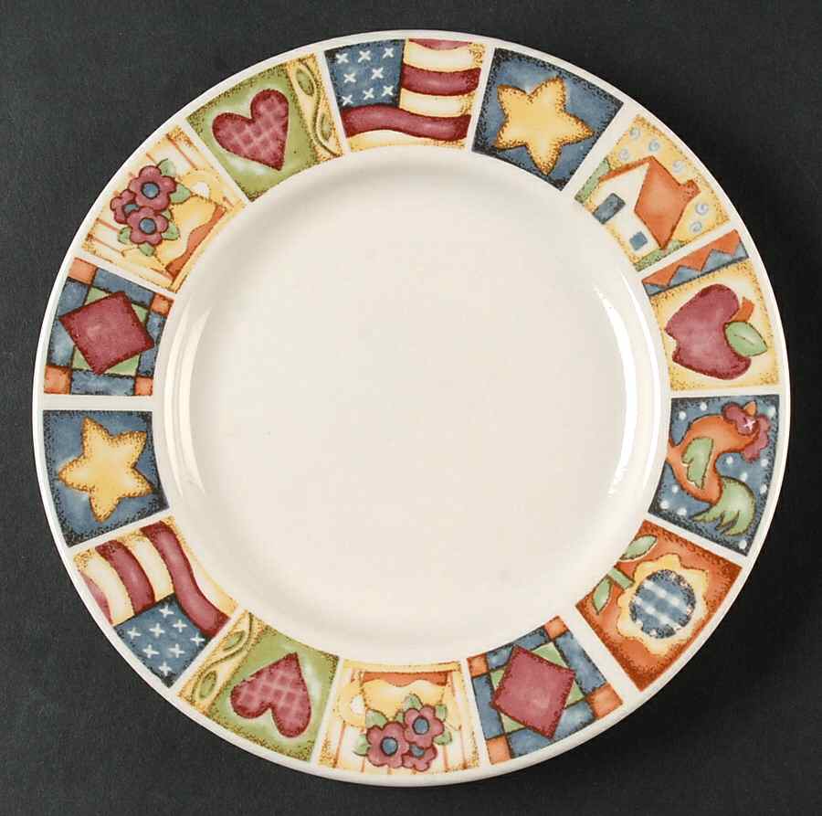 American Quilt Bread & Butter Plate by Gibson Designs-1