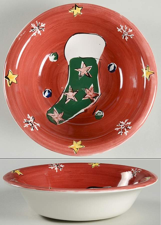 Folk Noel Soup/Cereal Bowl by Gibson Designs-1