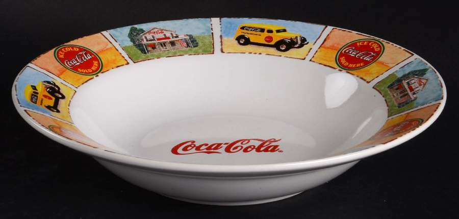 COCA COLA GOOD OLD DAYS Rim Soup Bowl by Gibson Designs-1