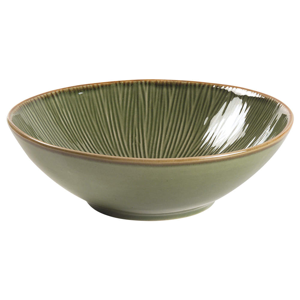 Lotus Leaf Green Soup/Cereal Bowl by Gibson Designs-1