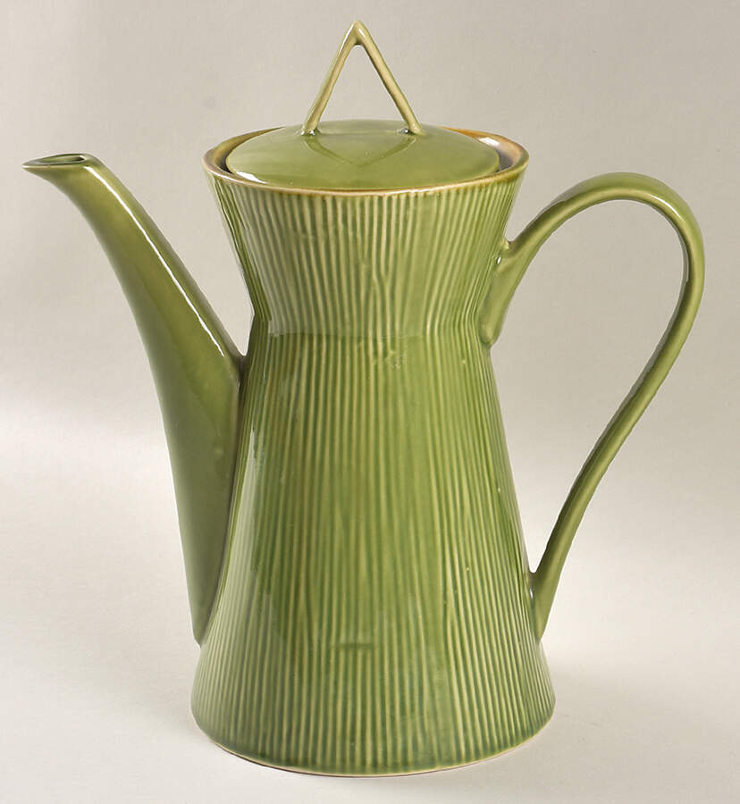 Lotus Leaf Green Coffee Pot & Lid by Gibson Designs-1