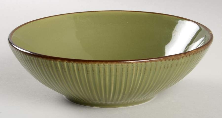 Lotus Leaf Green Coupe Cereal Bowl by Gibson Designs-1