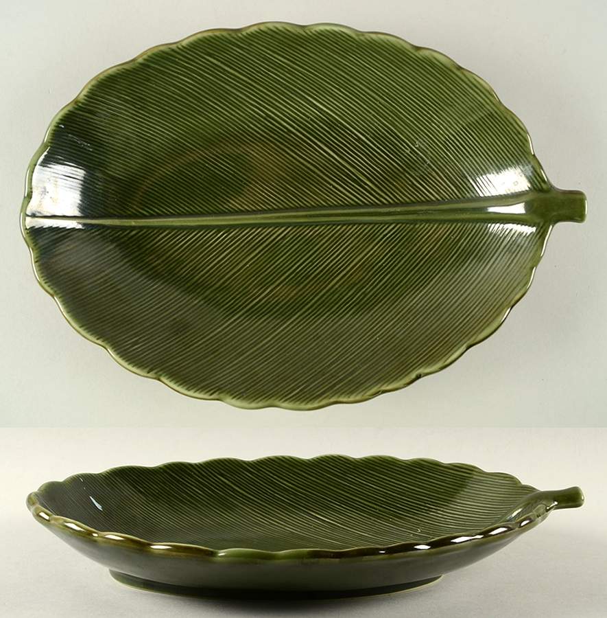 Lotus Leaf Green 12" Leaf Dish by Gibson Designs-1