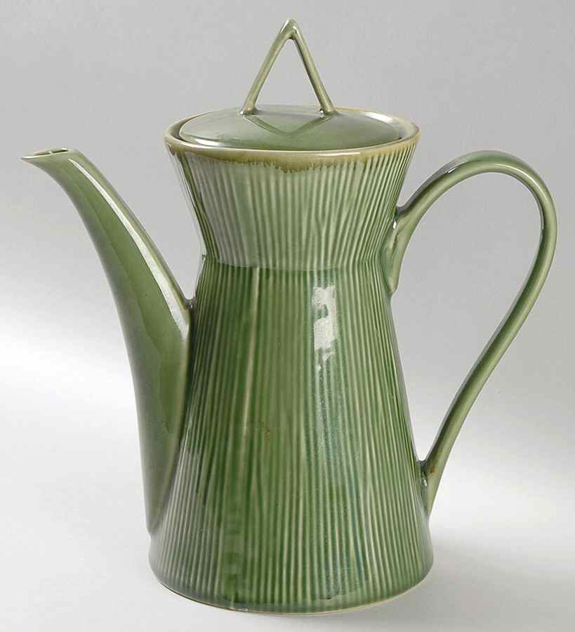 Lotus Leaf Green Coffee Pot & Lid by Gibson Designs-1
