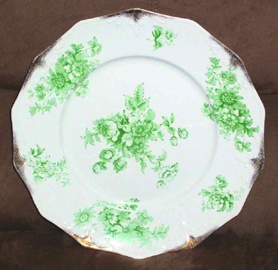 Chatsworth Green (Gold Daubs) Dinner Plate by Grindley-1