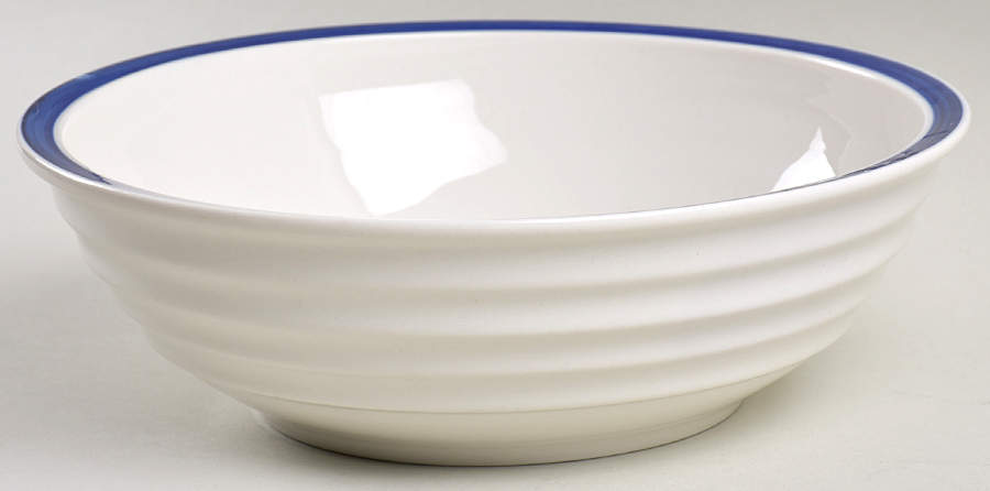 Basic Living V Cobalt 9" Round Vegetable Bowl by Gibson Designs-1
