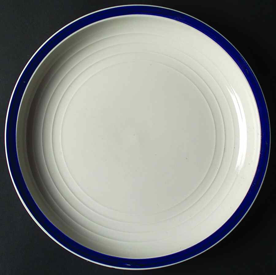 Basic Living V Cobalt Dinner Plate by Gibson Designs-1