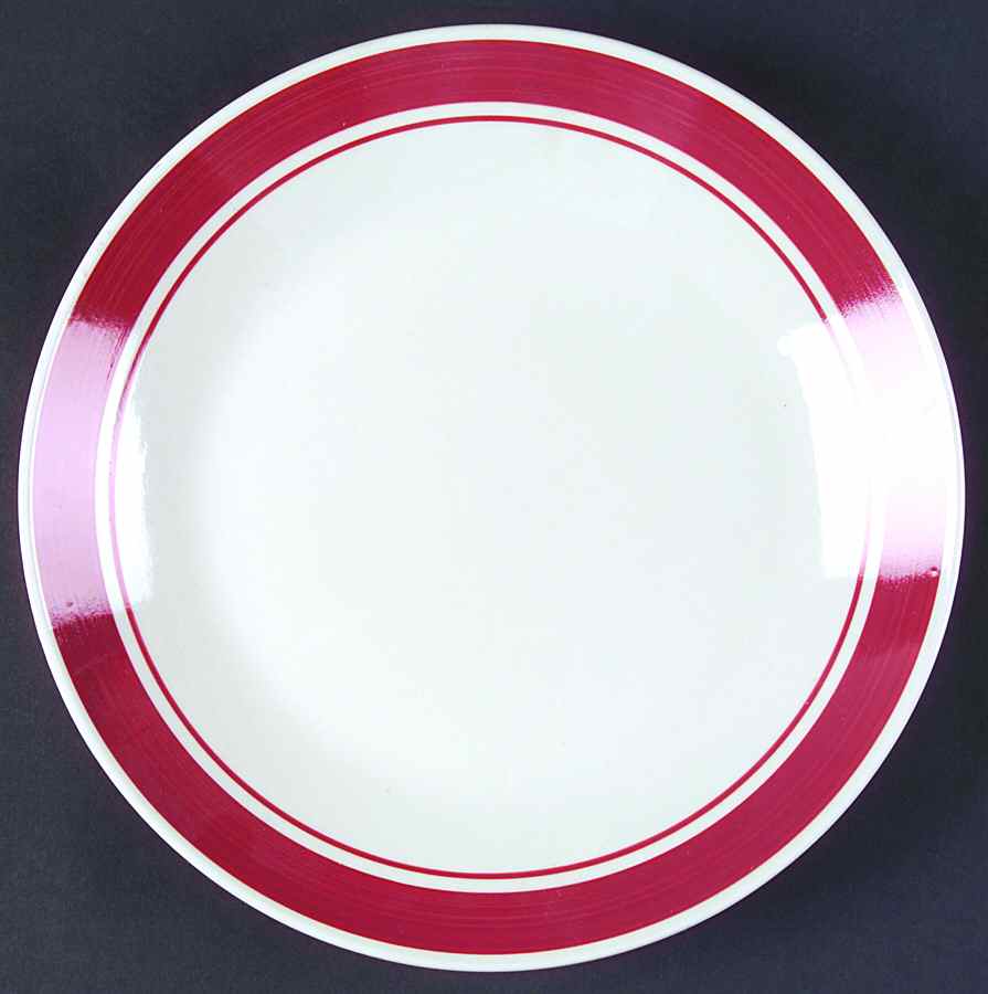 Basic Living VIII Merlot (Red) Dinner Plate by Gibson Designs-1