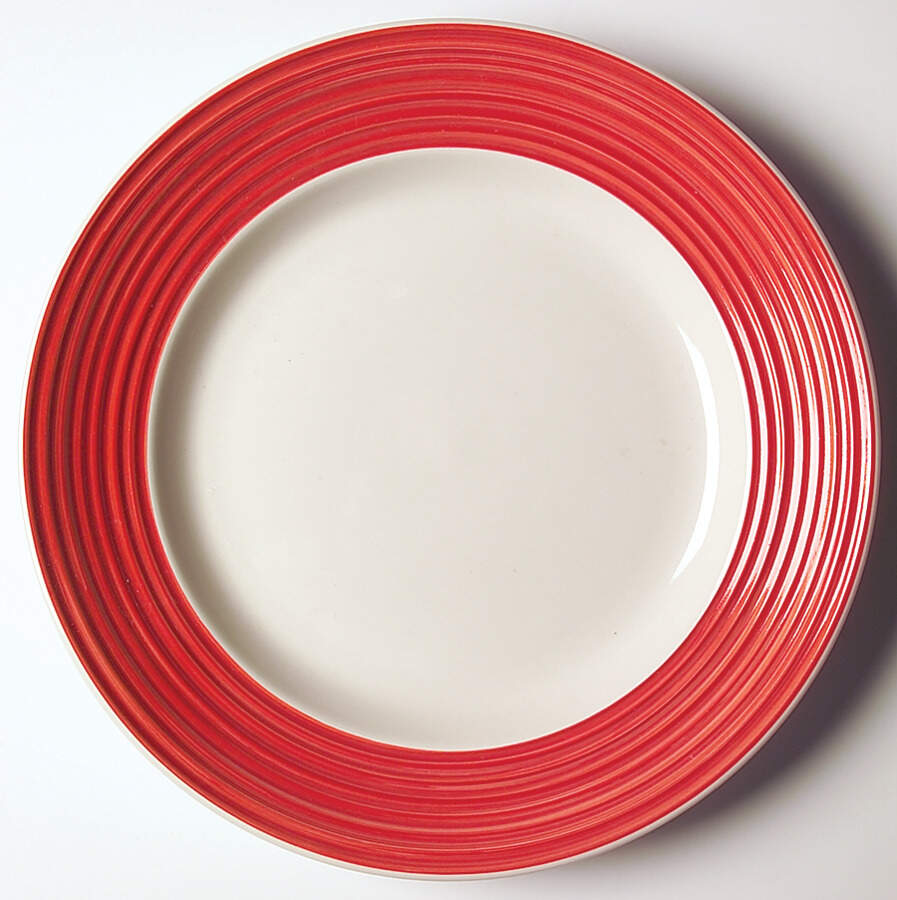 Carnegie Red Salad Plate by Gibson Designs-1