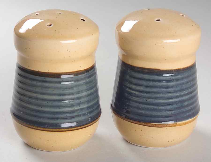 Retreat Blue Salt & Pepper Set by Gibson Designs-1