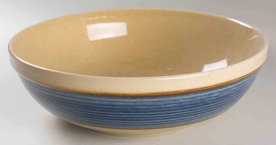 Retreat Blue 9" Round Vegetable Bowl by Gibson Designs-1