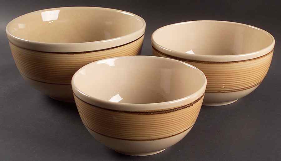 Retreat Yellow (3 Piece) Mixing Bowl Set by Gibson Designs-1