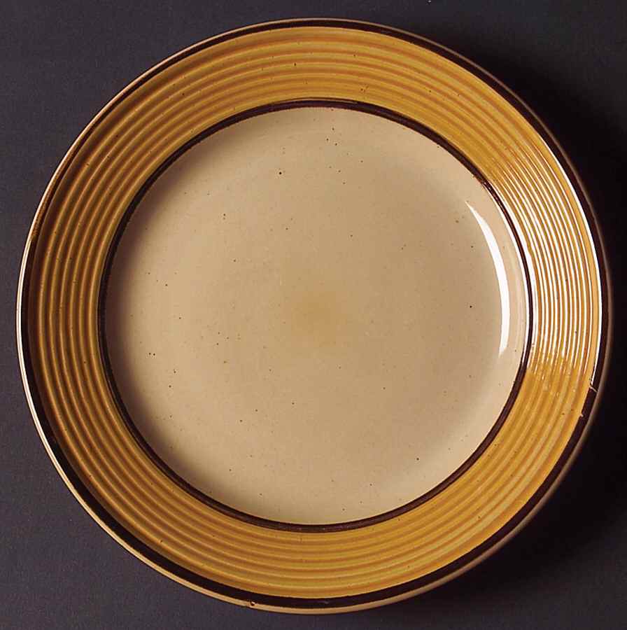 Retreat Yellow Salad/Dessert Plate by Gibson Designs-1