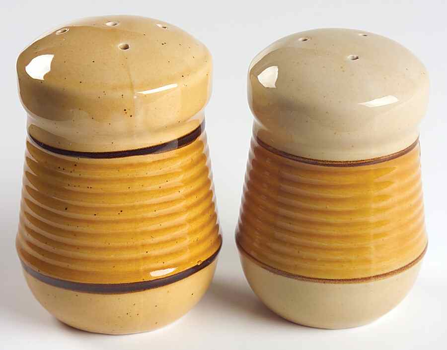 Retreat Yellow Salt & Pepper Set by Gibson Designs-1