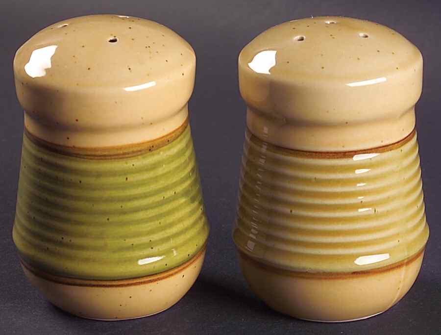 Retreat Green Salt & Pepper Set by Gibson Designs-1