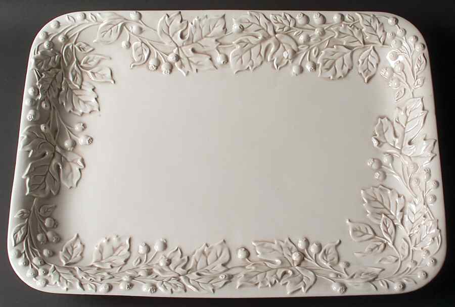 Grand Leaf II 21" Rectangular Serving Platter by Gibson Designs-1