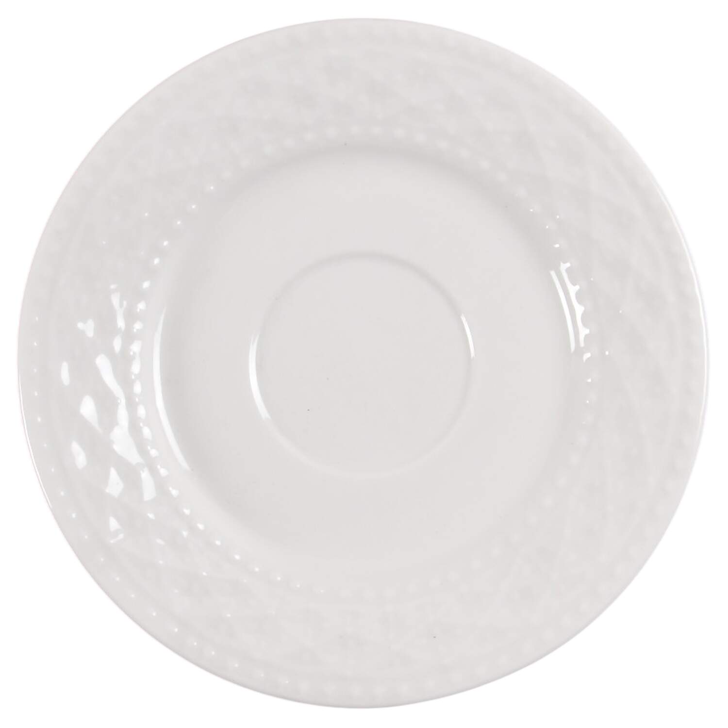 Royal Quilt White Saucer by Gibson Designs-1