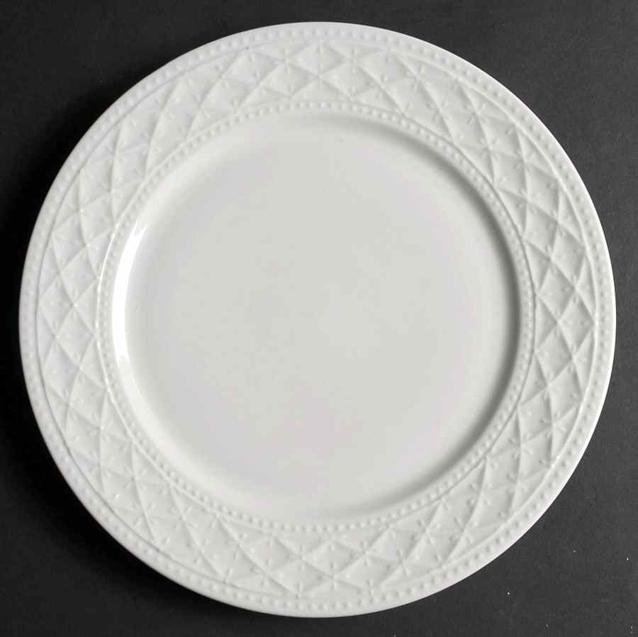 Royal Quilt White 12" Chop Plate (Round Platter) by Gibson Designs-1