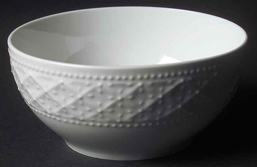 Royal Quilt White Soup/Cereal Bowl by Gibson Designs-1