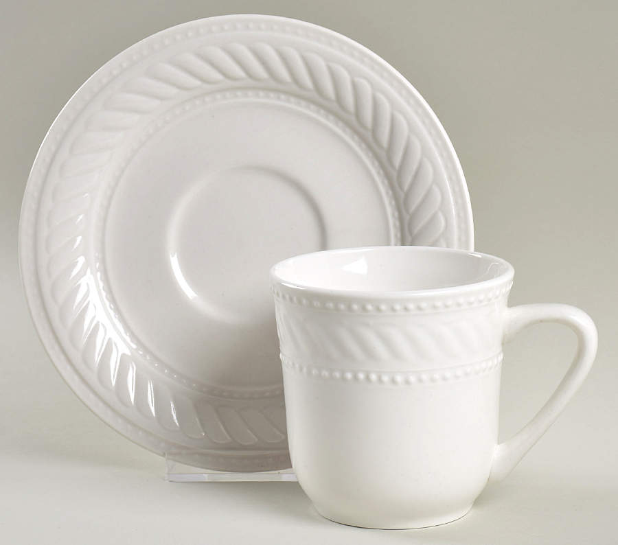 Imperial Braid Flat Cup & Saucer Set by Gibson Designs-1