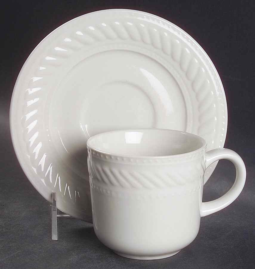 Imperial Braid Flat Cup & Saucer Set by Gibson Designs-1