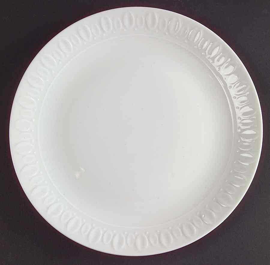 White Diamonds Dinner Plate by Gibson Designs-1