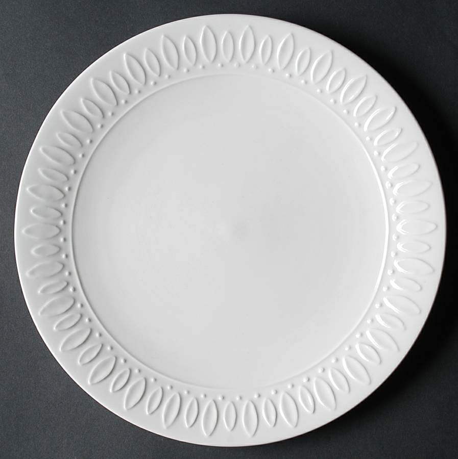 White Diamonds Dinner Plate by Gibson Designs-1