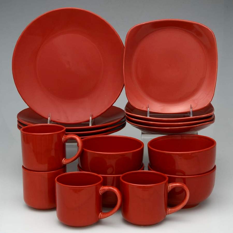 Sensations II Red 16 Piece Set by Gibson Designs-1