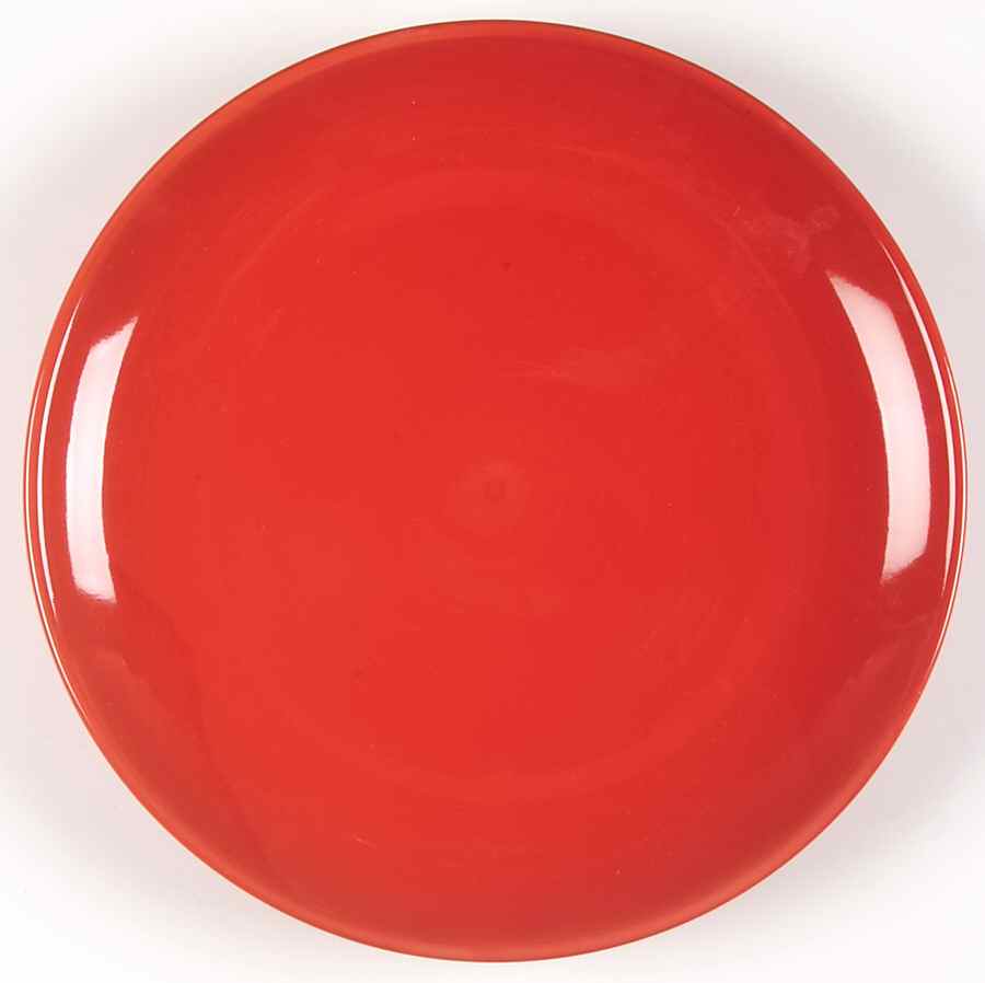 Sensations II Red Dinner Plate by Gibson Designs-1