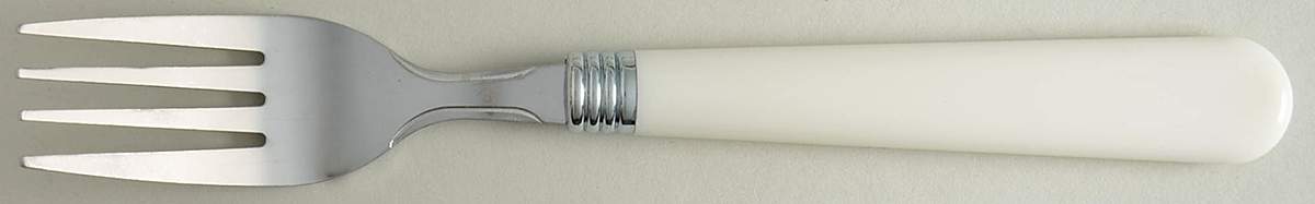 Sensations II White Dinner Fork (7 3/8" or Smaller) by Gibson Designs-1