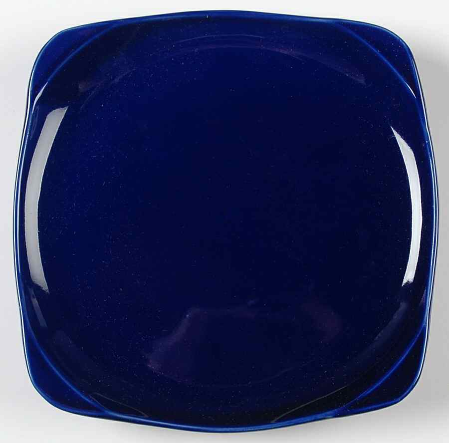 Sensations II Cobalt Square Salad Plate by Gibson Designs-1