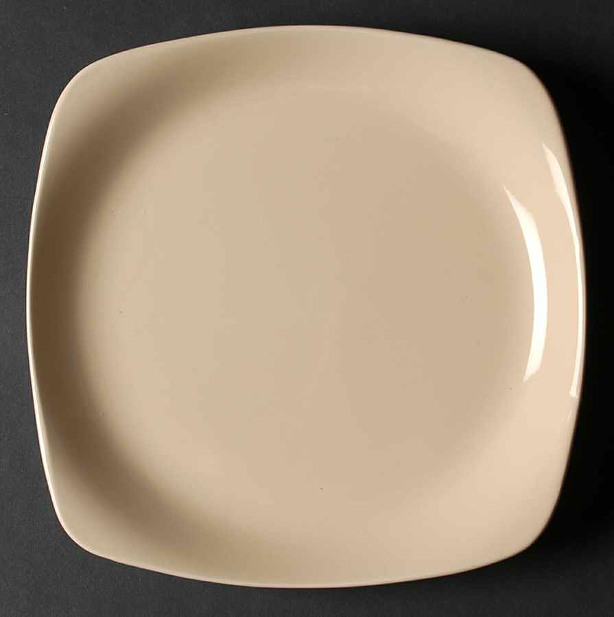 Sensations II Beige Square Salad Plate by Gibson Designs-1