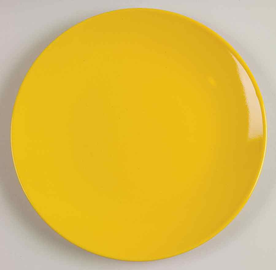 Sensations II Yellow Dinner Plate by Gibson Designs-1