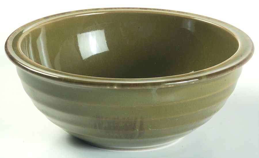 Basic Living V Olive Soup/Cereal Bowl by Gibson Designs-1