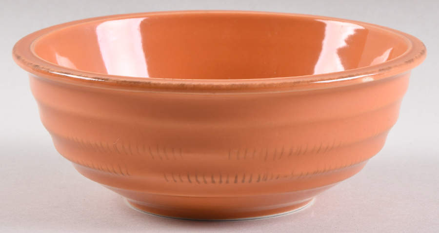 Basic Living V Terra Cotta Soup/Cereal Bowl by Gibson Designs-1