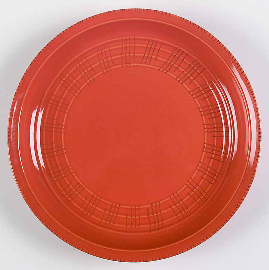 Basic Living V Terra Cotta Dinner Plate by Gibson Designs-1
