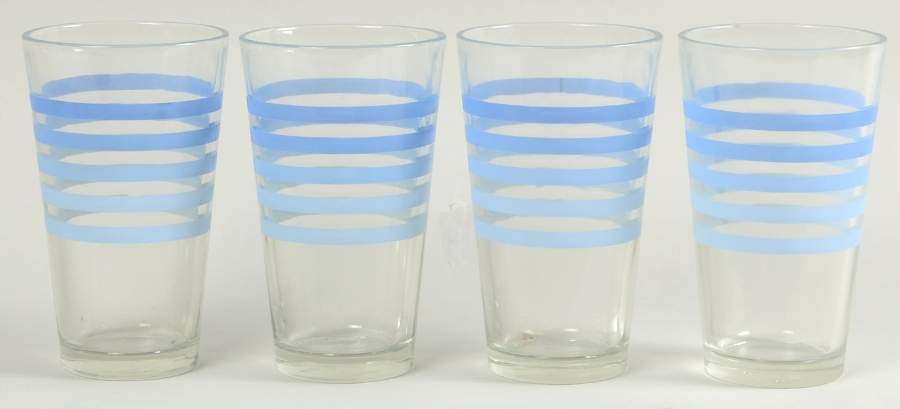 Color Oasis Perwinkle Glassware Tall Tumbler - Set of 4 by Gibson Designs-1