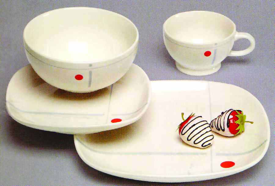 Abstract Dot Dinner Plate by Gibson Designs-1