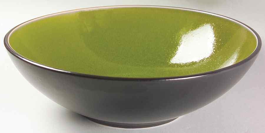Radiant Apple Green 12" Round Vegetable Bowl by Gibson Designs-1