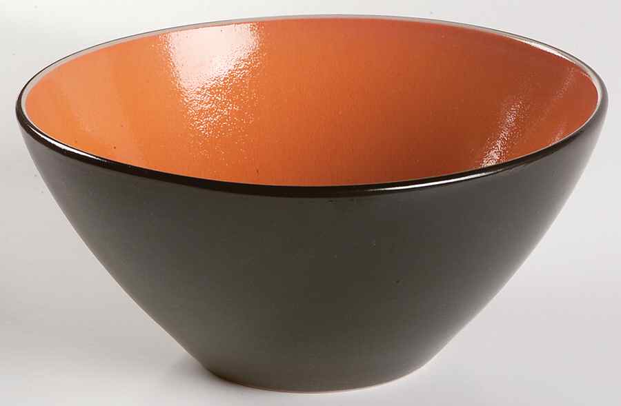 Radiant Orange 7" Round Vegetable Bowl by Gibson Designs-1