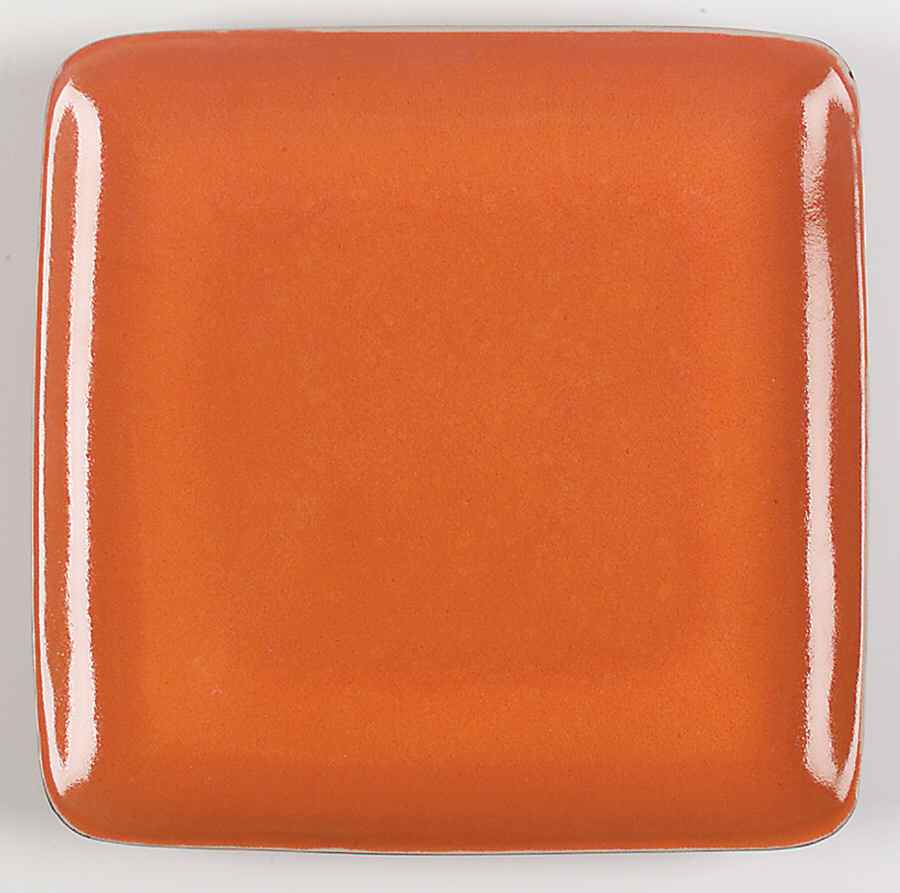 Radiant Orange Square Dinner Plate by Gibson Designs-1