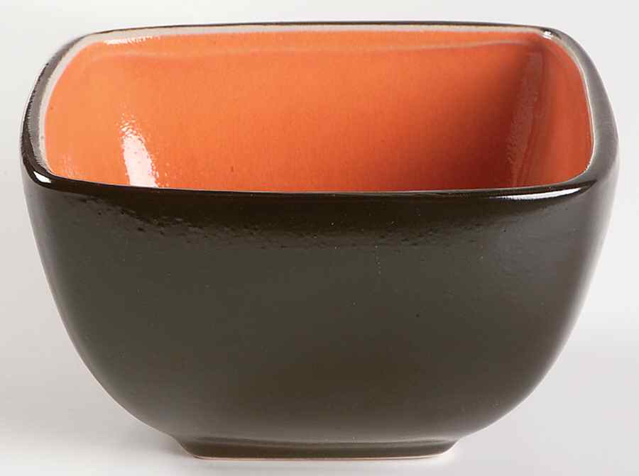 Radiant Orange Square Fruit/Dessert (Sauce) Bowl by Gibson Designs-1