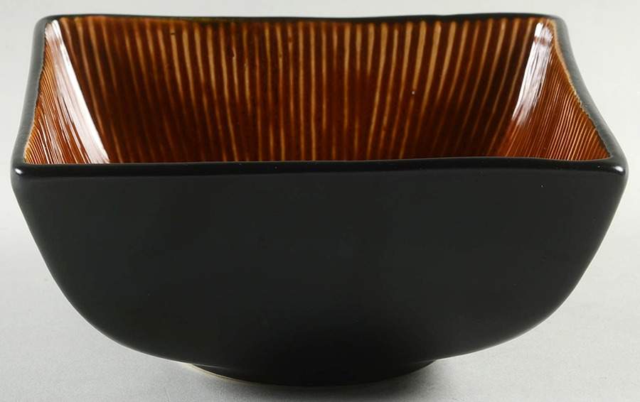 South Seas Brown Square Soup/Cereal Bowl by Gibson Designs-1